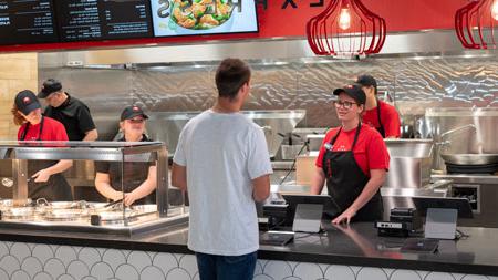 Students ordering at Panda Express